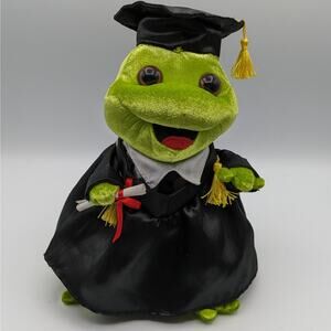 2006 Gemmy Frogz Grad Graduate Animatronic Dancing Sings Get This Party Started